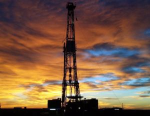 Rig at sunset